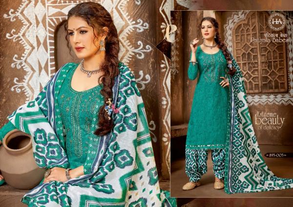 Harshit Patiyala Babes 2 Designer Cotton Embroidery Dress Materials 